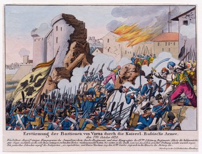 Guerre russo-turque de 1828-1829 - Rus ordusunun Eylül 1828'de Varna burçlarına saldırması, Anonim by Unknown artist