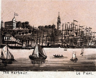 Hamburg (Hamburg), Almanya: liman görünümü (Liman, Liman). “” Dünya 168 görüş gösteriyor”” Tarihsiz (19. yüzyılın sonu) by Unknown artist