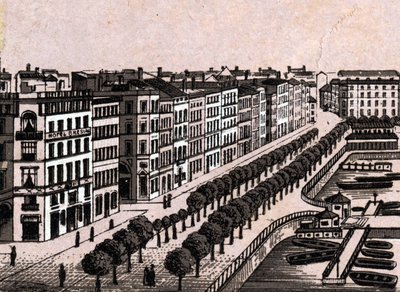 Hamburg, Almanya: eski Jungfernstieg