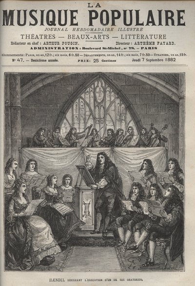 Handel, oratoryolarından birini yönetiyor - George Frederick Handel (Georg Friedrich Handel by Unknown artist