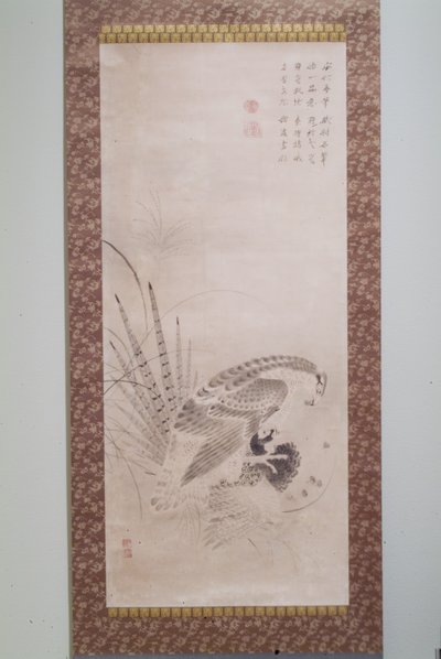 Hawks And Prey (kağıt üzerine mürekkep) by Unknown artist