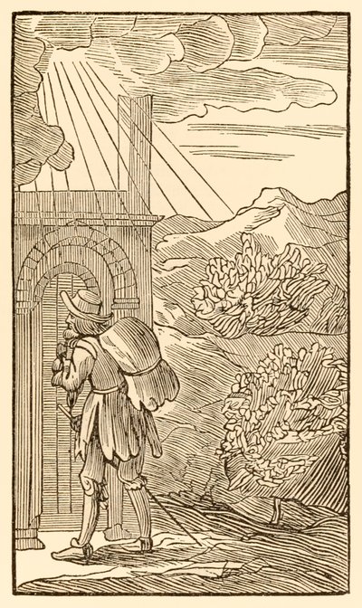 Girecek olan önce Kapıyı çalmadan girmelidir… Hacılar Bu Dünyadan Geleceklere İlerler, John Bunyan (1628-1688) Hacı, girişe ulaşır. by Unknown