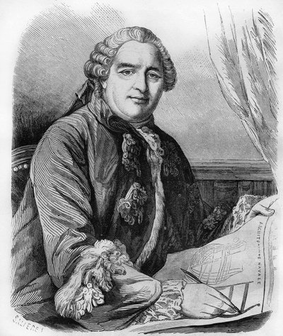 Henri Louis Duhamel du Monceau (1700-1782), Fransız fizyolog ve agronomist. by Unknown artist
