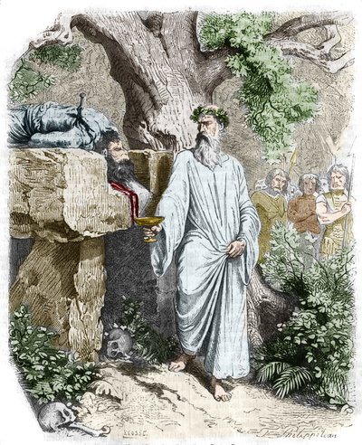 Galyalı bir Druid tarafından insan kurbanı - Anquetil