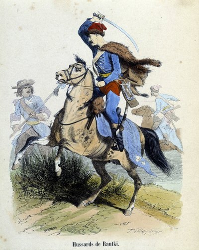 1720 avcı süvarilerinde Rautki. by Unknown artist