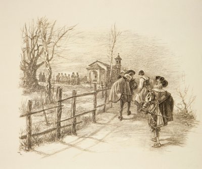 Alessandro Manzoni'nin Nişanlı romanı için illüstrasyon by Unknown artist