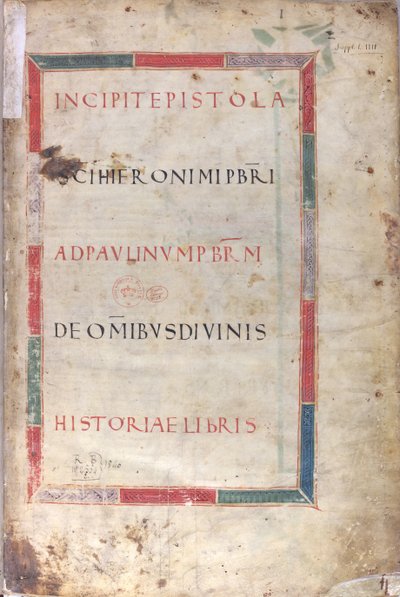 Epistle incipit sayfası, 11. yüzyıl (minyatür, zarlı el yazması) by Unknown artist