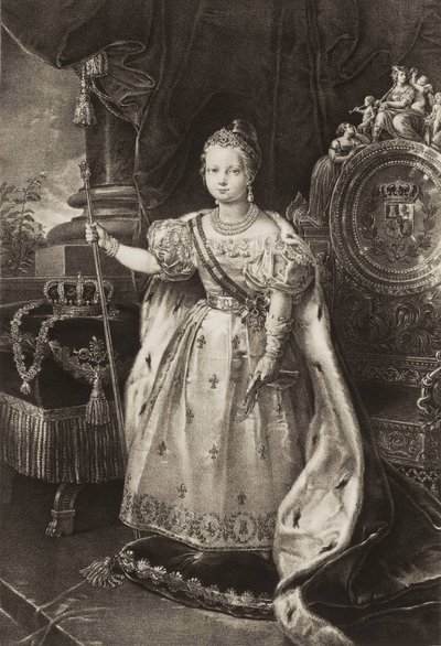 Isabella II (1830-1904). İspanya Kraliçesi (gravür) by Unknown artist