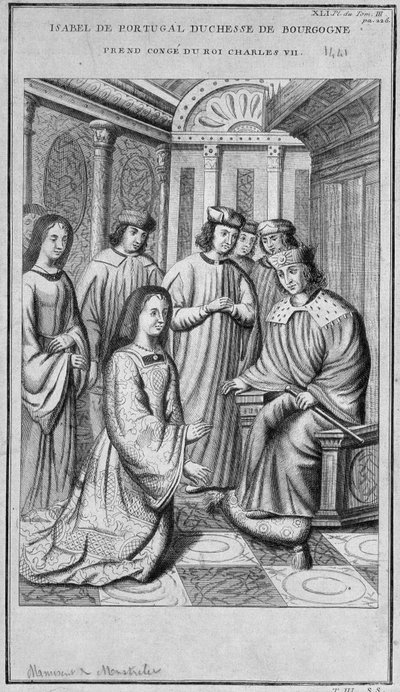 Portekizli Isabella (1397-1472) Burgonya Düşesi, sert kral Charles VII