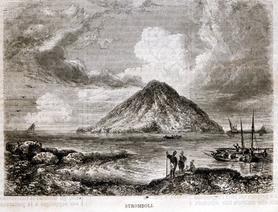 19. yüzyılda Stromboli Adası. by Unknown artist