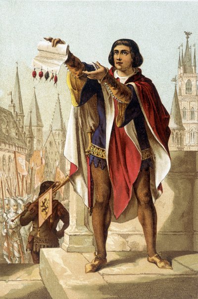 Jacob Van Artevelde. Gent Burjuvası (1290-1345). 1880 kromolitografisi. by Unknown artist