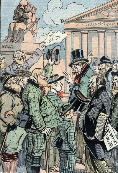 Jean Jaures Birleşik Sosyalistler Almanlar tarafından temsil edilen Üç Yıl Yasasına (Askerlik Hizmeti) Karşı Çıkıyor, Haziran 1914 (Jean Jaures liderliğindeki Alman destekli birleşik sosyalistler üç yıl yasasına karşı çıkıyor, Haziran 1914) "Le pelerin" 19 by Unknown Artist
