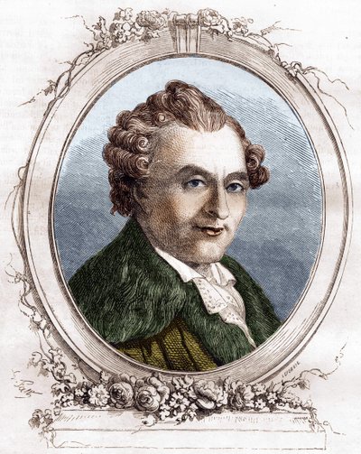 Jean Michel Sedaine. Fransız dramatik yazar 1719-1797. by Unknown artist