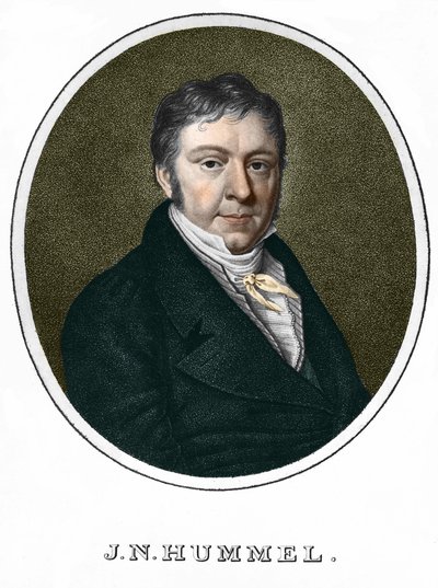 Jean Nepomucene (Jean-Nepomucene) Hummel (Johann Nepomuk Hummel) (1778-1837). Avusturyalı piyanist ve besteci by Unknown artist