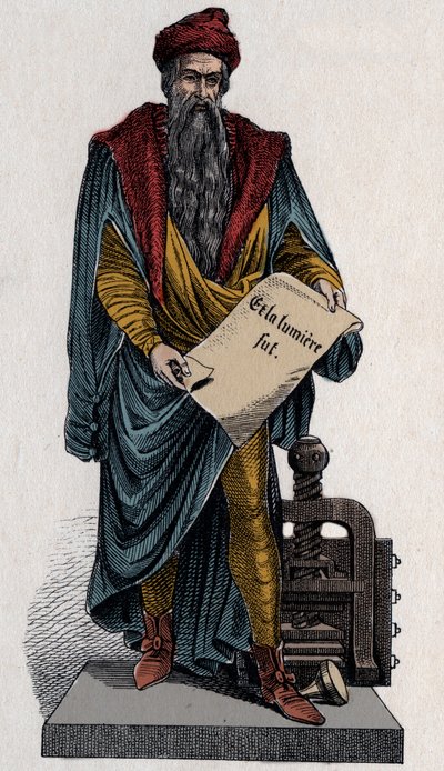 Johann Gutenberg, Alman yazıcı ve kuyumcu by Unknown artist