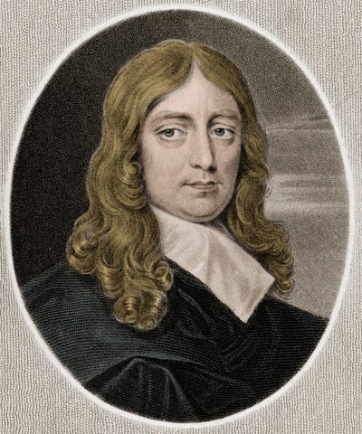 John Milton 1608-1674 - gravür - 19. yüzyıl by Unknown artist