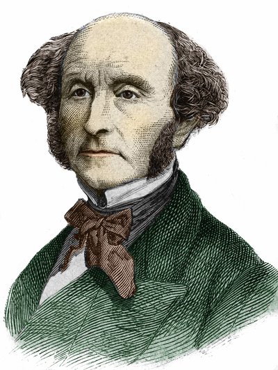 John Stuart Mill (1806 - 1873), İngiliz filozof ve ekonomist. by Unknown artist