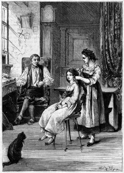 Fransız bir mucit olan Josue Heilmann (1796-1848), kızlarının saçlarını taradığını gözlemler. 1843