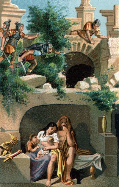 Julius Sabinus (Lingon halkının Galyalıları) ve karısı Eponine, çocuklarıyla birlikte dokuz yıl boyunca bir yeraltında saklandılar ve daha sonra iki ikiz oğluyla birlikte Roma