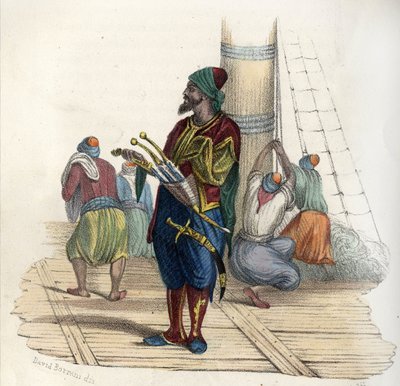 II. Barberossa olarak bilinen Khayr al-Din (v. 1476-1546), bir Türk korsan. 16. yüzyılda Cezayir devletinin kurucusu. Léon Galibert