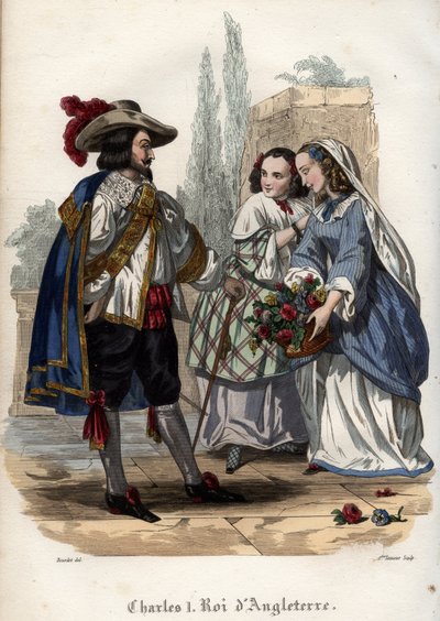 İngiltere Kralı I. Charles (Charles I Stuart) (1600-1649) genç kadınları baştan çıkarıyor. Maurice Lachatre