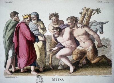Kral Midas - gravür by Unknown artist