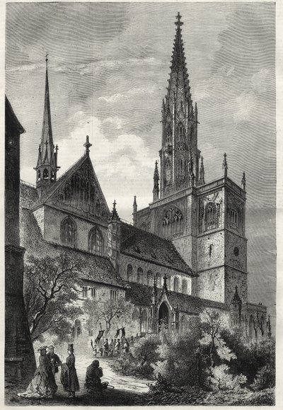 Konstanzer Munster - Konstanz Minster veya Konstanz Katedrali - Almanya - Notre-Dame Katedrali (Notre Dame) de Constance - 1868 - by Unknown artist