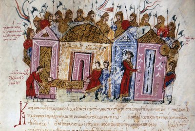 Varangian (Varangian) Silahlı Muhafızları (Doğu bölgelerinin tüm nehir sistemini dolaşan ve Hazar Denizi
