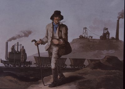 İşçi, erken sanayi devrimi, 19. yüzyılın başı (renkli taş) by Unknown artist