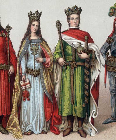 Ladislas II veya V Jagellon (1350-1434), Litvanya Büyük Dükü ve Polonya Kralı. 19. yüzyılın kromolitografisi. by Unknown artist