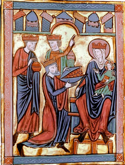 Magi Minyatürünün Hayranlığı “” Liber Psalmorum um um um Calendario” veya “” Psaltier à l