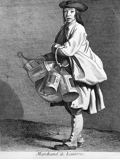 Fener satıcısı. 19. yüzyıl gravürü. by Unknown artist