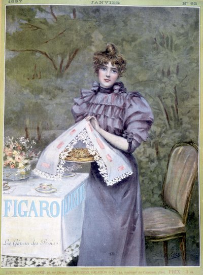 Le cake des rois, Frédéric Vallet - “” Figaro Illustré ”de, Ocak 1897 by Unknown artist