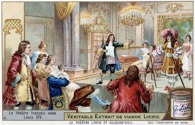 Louis XIV (1638-1715) altında Fransız tiyatrosu - Kromolitografi Liebig by Unknown artist