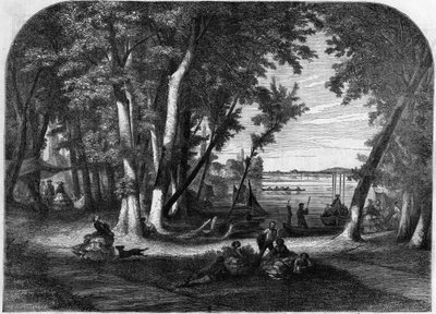 Özetle Croissy adası - “” Le Journal Illustré””de Gravür by Unknown artist