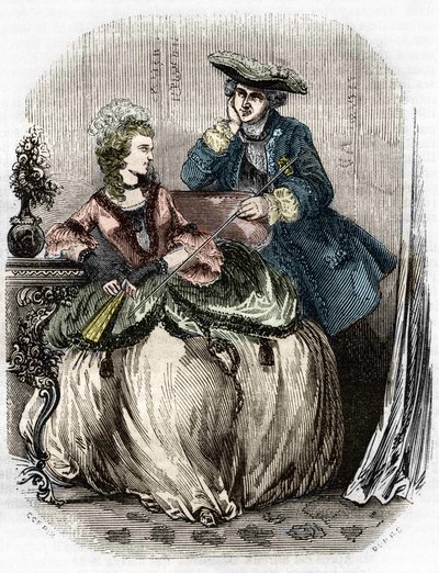 Louis XV ve Madame de Pompadour, Jeanne Antoinette Poisson (1721-1764) (Marquise de Pompadour) - Fransa Tarihinde L.-P. Anquetil by Unknown artist