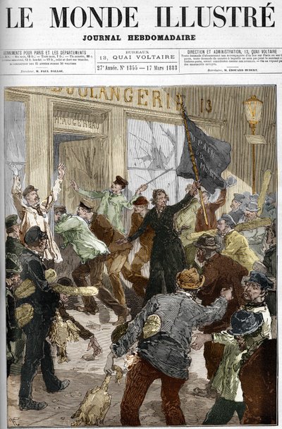 Fransız bir devrimci olan Louise Michel (1833-1905), 9 Mart 1883