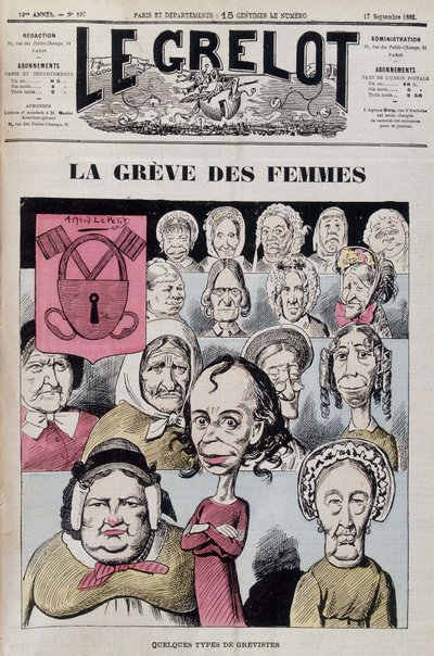Louise Michel bir kadın grevine liderlik ediyor by Unknown artist