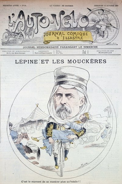 Lépine ve Mouckères - 12/12/1897 tarihli “”Auto-Vélo”””da, Bibl.de la ville de Paris. by Unknown artist