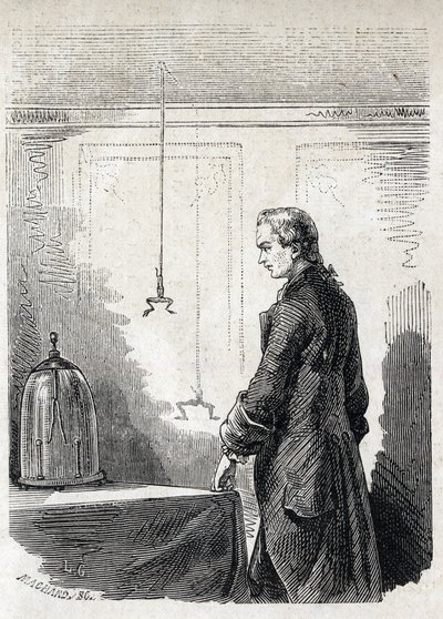 Luigi Galvani, paratoner elektriği ile kurbağa kasılmalarına neden oluyor - LUIGI GALVANI (1737-1798) İtalyan doktor ve fizikçi. Thundercloud