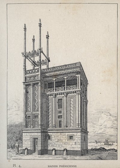 Maison Phenicienne - (Fenike Evi, Evrensel Sergi, Paris by Unknown artist