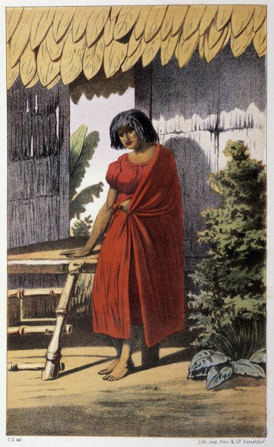 Malay Kadın (Okyanusya) - Skogman Carl Johan Alfred, ed. Stockhlom, Adolf Bonnier by Unknown artist
