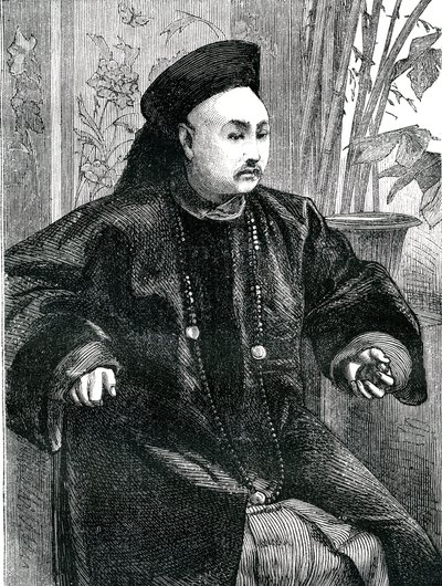 Mandarin Tchung Hao (Chung How), Gravür 1868 by Unknown artist