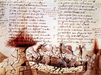 Dante Alighieri'nin "İlahi Komedya" El Yazması: Cehennem by Unknown artist