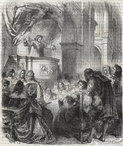 Marie de Rabutin-Chantal (Rabutin Chantal), Sevigne Marquise olarak bilinen Madame de Sevigne (1626-1696), Louis Bourdaloue (1632-1704) Fransız jesuites, Saint-Louis Paris