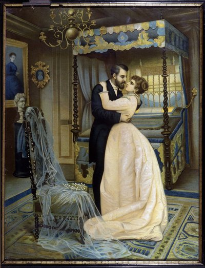 Evlilik, 19. yüzyılın sonlarında. by Unknown artist