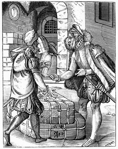 Tüccarlar - "The Illiberal Arts and Mechanics..." içinde by Unknown artist
