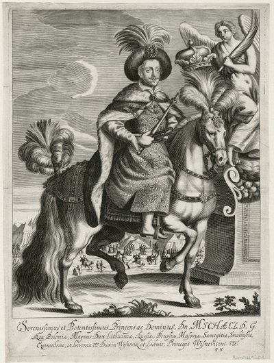 Michal Korybut Wisniowiecki (1640-1673), Polonya Kralı ve Litvanya Büyük Dükü - Anonim - c. 1670 - Bakır işleme - 36,5x27,2 - Özel Koleksiyon by Unknown artist