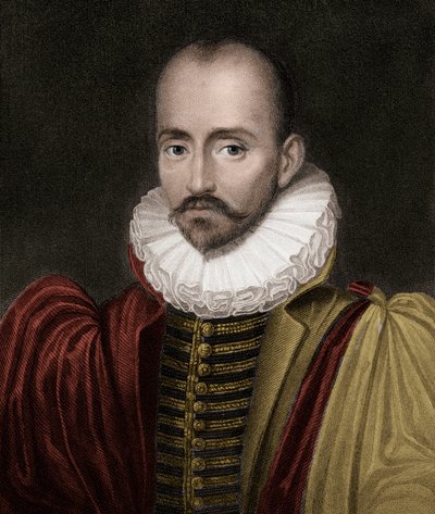 Michel Eyquem de Montaigne 1533-1592 - gravür - 19. yüzyıl by Unknown artist