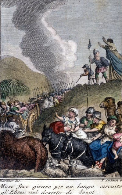 Musa, Yahudi halkına Socot çölünde uzun süre rehberlik etti. by Unknown artist